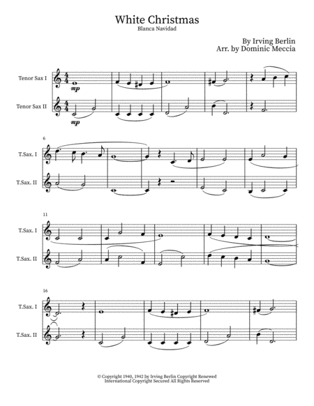 White Christmas (arr. Dominic Meccia)