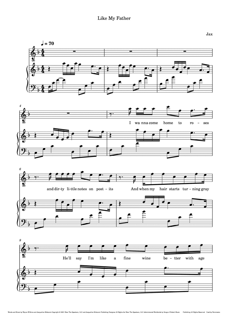 Like My Father (arr. Melissa Garza)