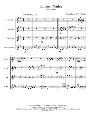 Summer Nights (arr. Catherine Quinlan)