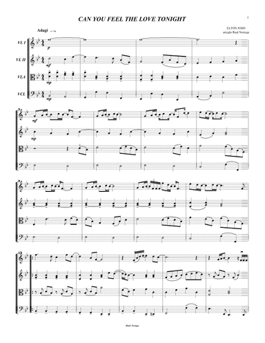 Can You Feel The Love Tonight (arr. RAUL NORIEGA)
