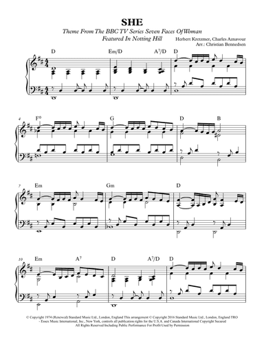 She (arr. Christian Bennedsen)