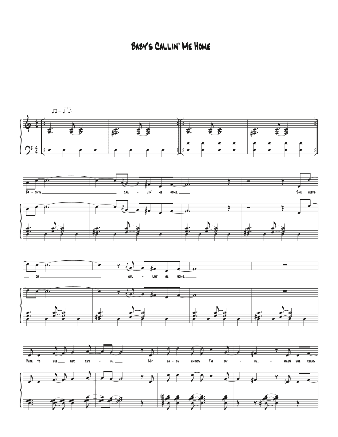 Baby's Callin' Me Home (arr. Biegler)