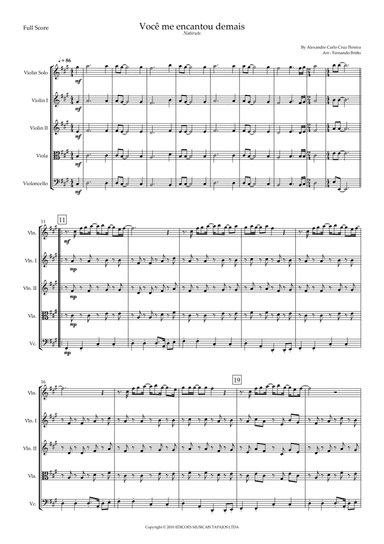 Voce Me Encantou Demais (arr. Fabio Britto)