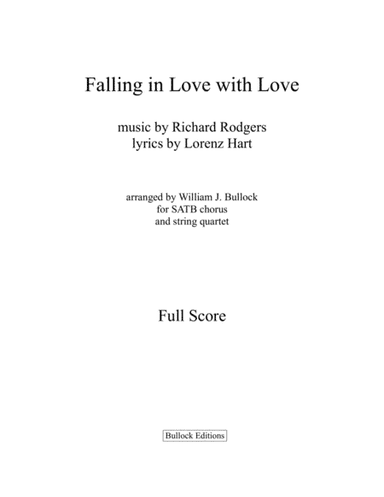 Falling In Love With Love (arr. William J. Bullock)