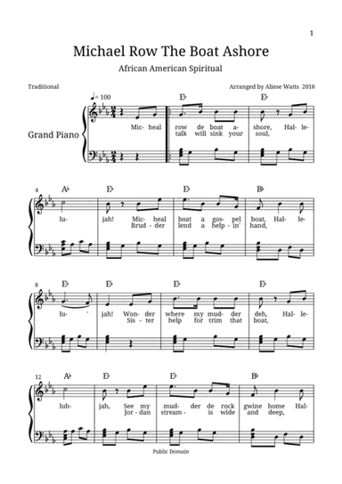 Michael Row The Boat Ashore (African American Spiritual) (arr. Aliese Watts)