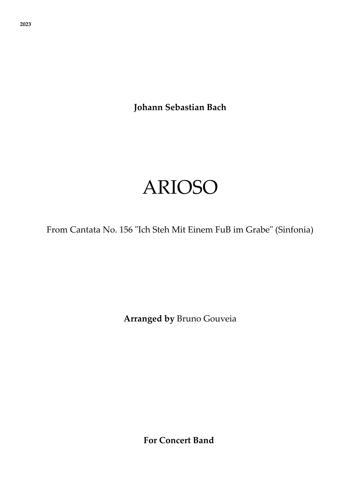 Sinfonia (arr. Bruno Gouveia)