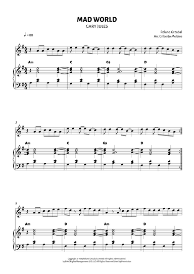 Mad World (arr. Gil Meleiro)