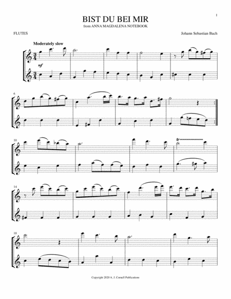 Bist du bei mir (arr. Mark Phillips)