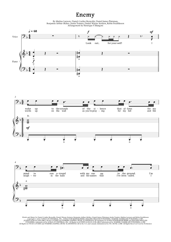 Enemy (arr. Henrique F Mangoni)