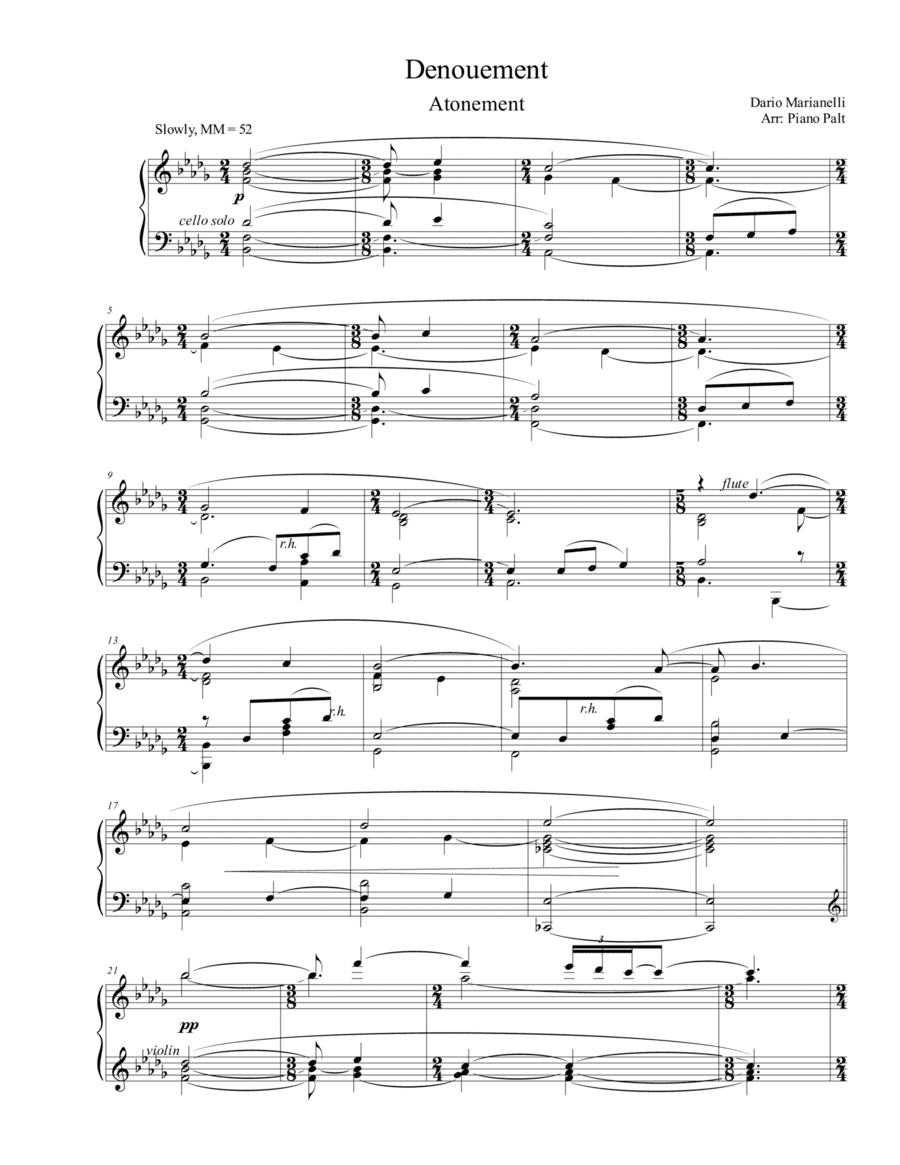 Denouement (arr. Piano Palt)