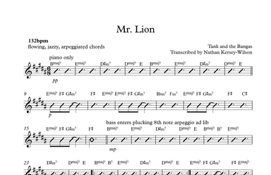 Mr. Lion (arr. Nathan Kersey-Wilson)