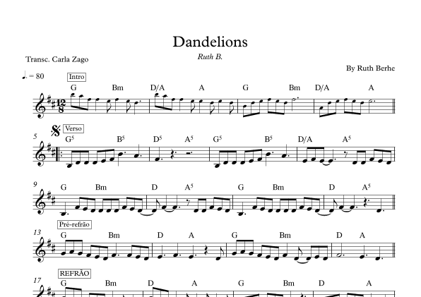Dandelions (arr. Carla Zago)