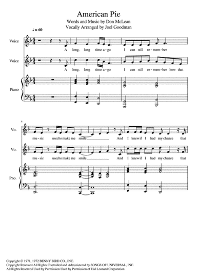 American Pie (arr. Joel Goodman)