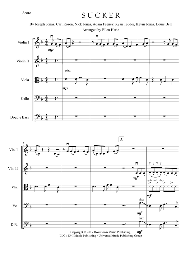 Sucker (arr. Ellen Harle)