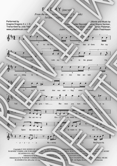 Enemy (arr. JULIA OH MUSIC | Julia Yeon-Joo Oh)