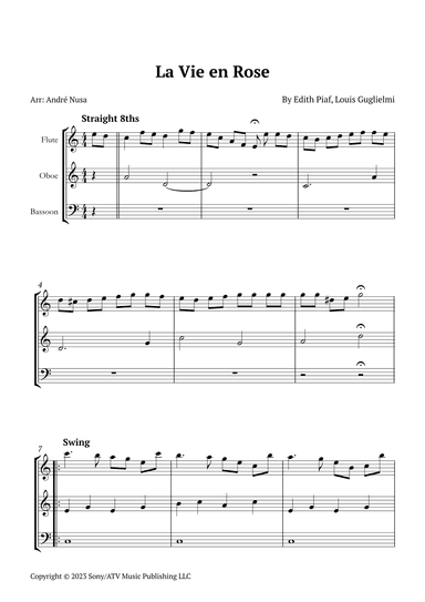 La Vie En Rose (arr. André Nusa)