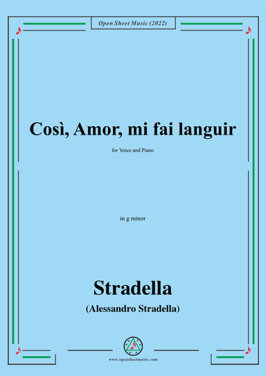 Stradella-Così,Amor,mi fai languir,in g minor (arr. OSM Press)