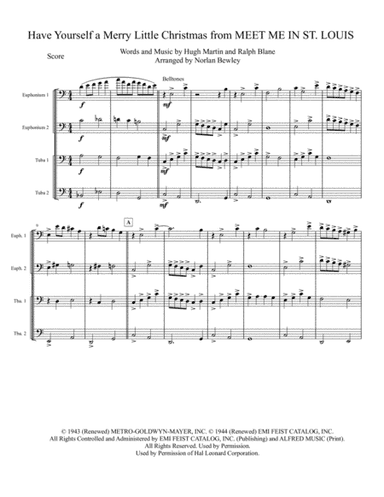 Have Yourself A Merry Little Christmas  from MEET ME IN ST. LOUIS (arr. Norlan Bewley)