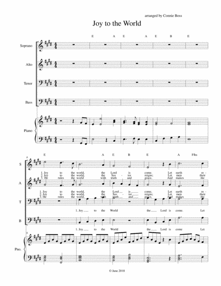 Joy to the World (arr. Connie Boss)