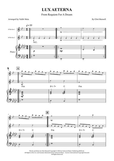 Lux Aeterna (arr. Valdir Maia)