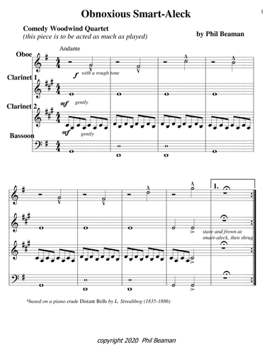 Obnoxious Smart-Aleck-Woodwind Quartet 1
