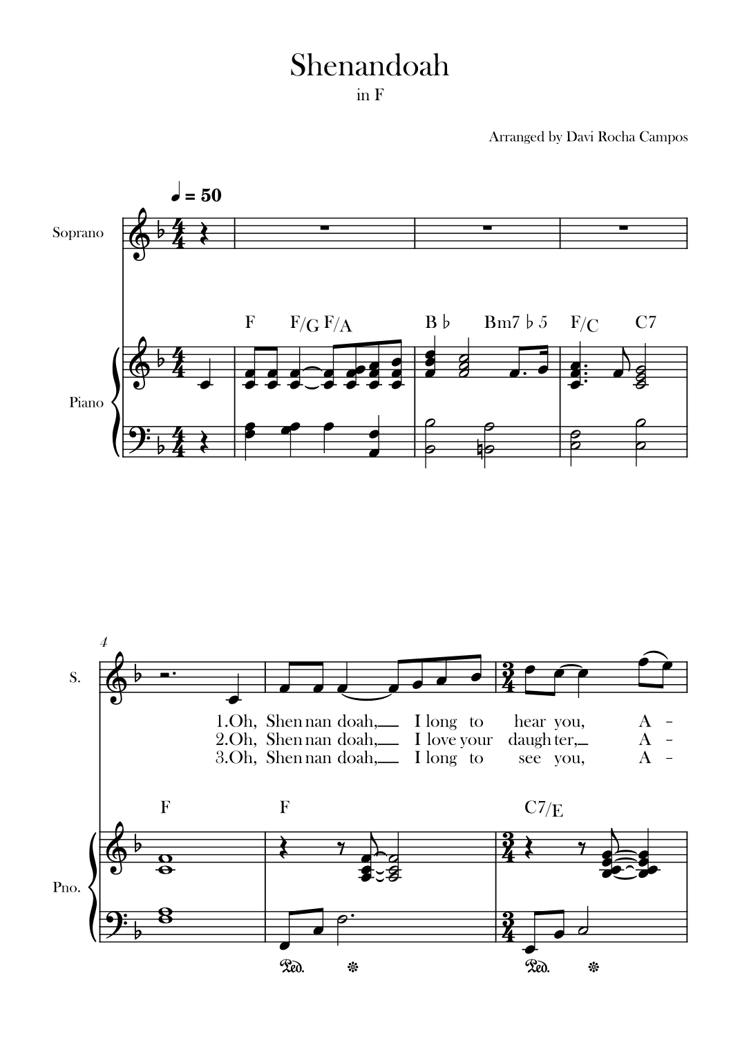 Shenandoah (arr. Davi Rocha Campos)