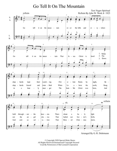 Go Tell It On The Mountain (arr. G. R. Dohrmann)