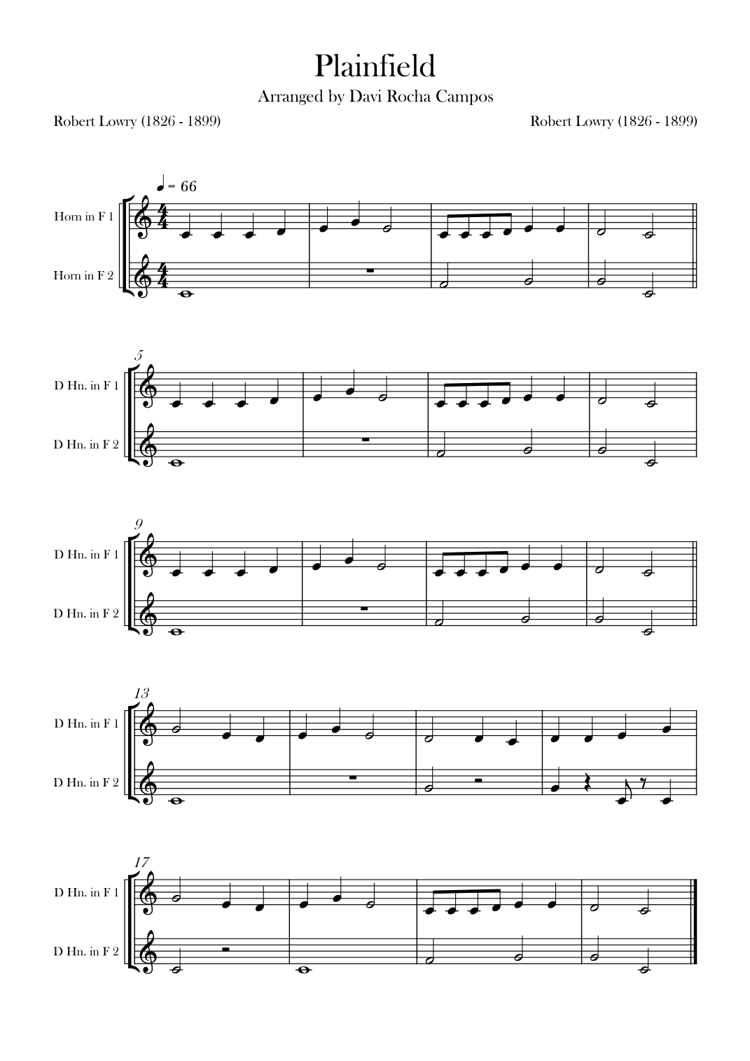 Plainfield (arr. Davi Rocha Campos)