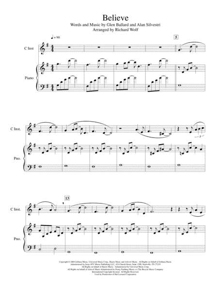 Believe (arr. Richard Wolf)