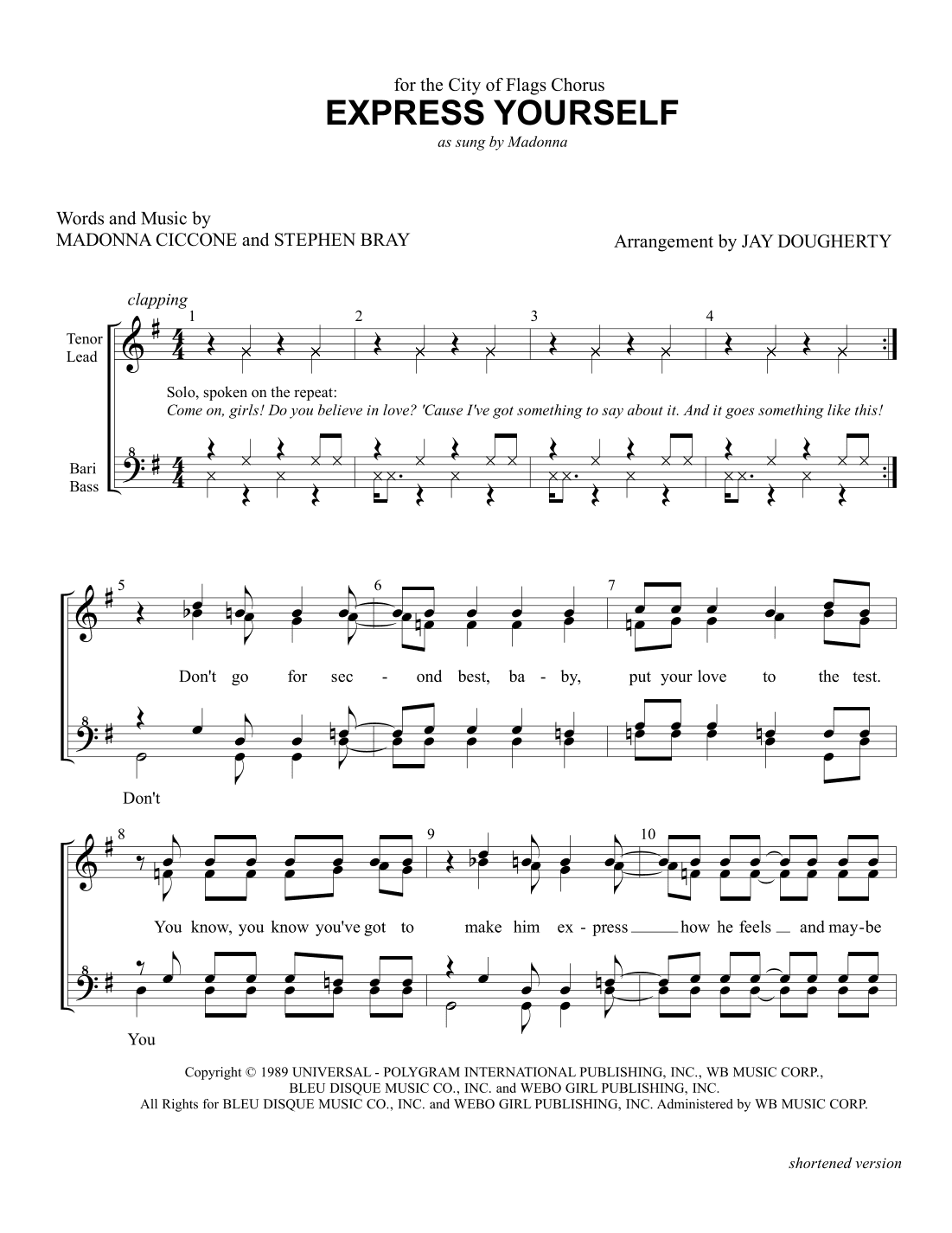 Express Yourself (arr. Jay Dougherty)