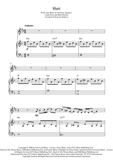 Hurt (arr. Kaiserin Rebecca)