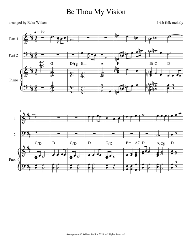 Be Thou My Vision (arr. Beka Wilson)