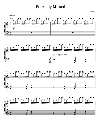 Eternally Missed (arr. M. Sloan)