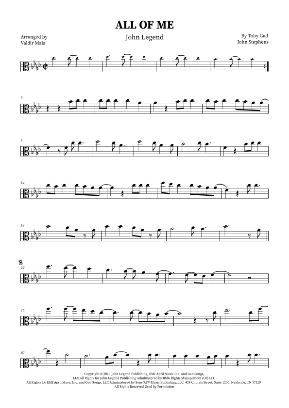 All Of Me (arr. Valdir Maia)