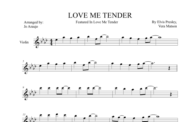 Love Me Tender (arr. JO ARAÚJO)
