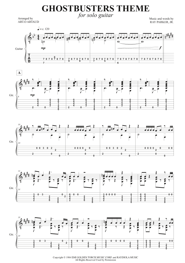 Ghostbusters (arr. Art.o Artaud)