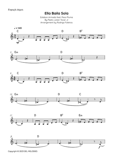 Ella Baila Sola (arr. Rodrigo Faleiros)