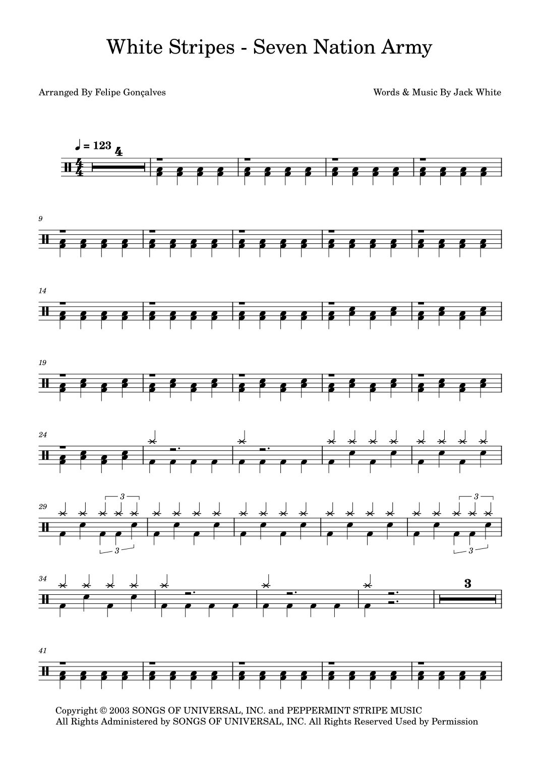 Seven Nation Army (arr. Felipe Gonçalves)