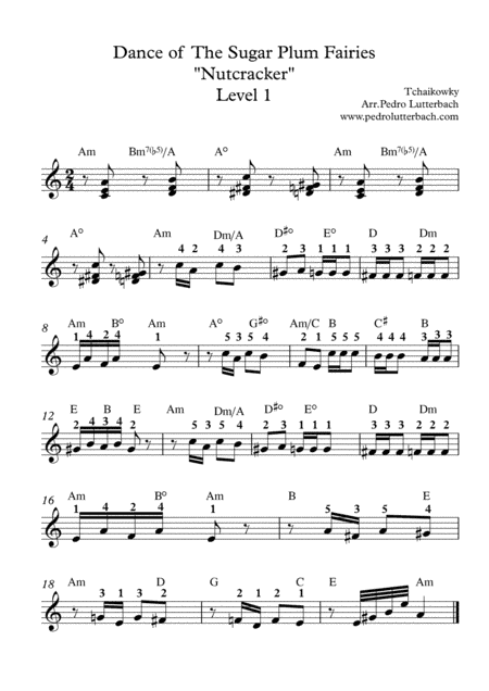 Dance of The Sugar Plum Faries (arr. Pedro Lutterbach)