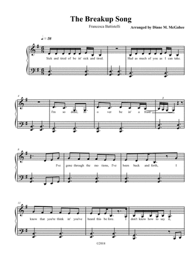 The Breakup Song (arr. Diane M. McGahee)