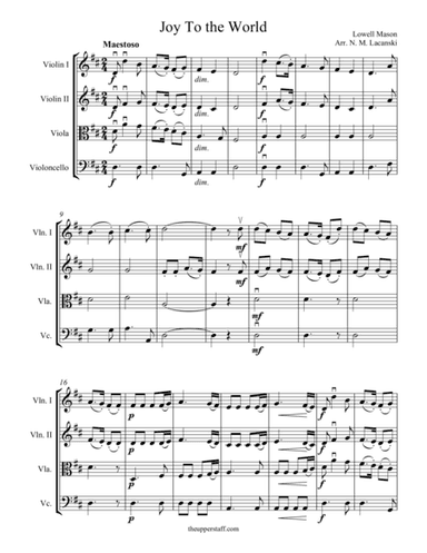Joy To the World (arr. Nick Lacanski)