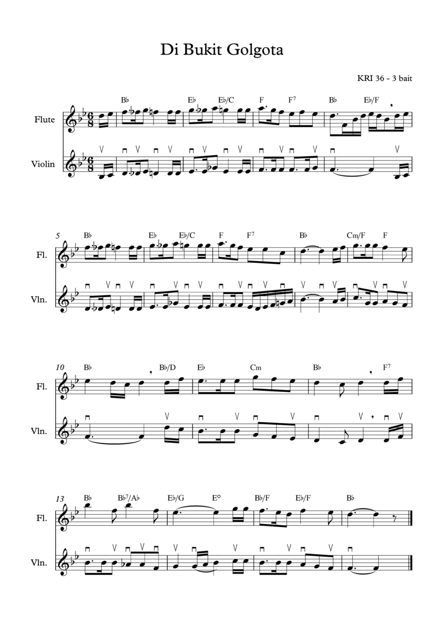 The Old Rugged Cross / Di Bukit Golgota (arr. Angie Wiranata)