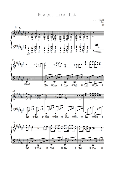 How You Like That (arr. R. Tee)
