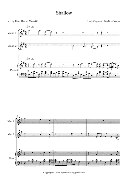 Shallow (arr. Ryan Hanzel Monakil)