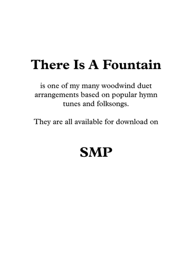 There Is A Fountain, Duet for Flute and Clarinet (arr. Nigel Williams)