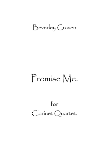 Promise Me (arr. Spence Bundy)
