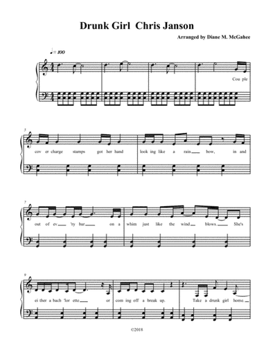 Drunk Girl (arr. Diane M. McGahee)