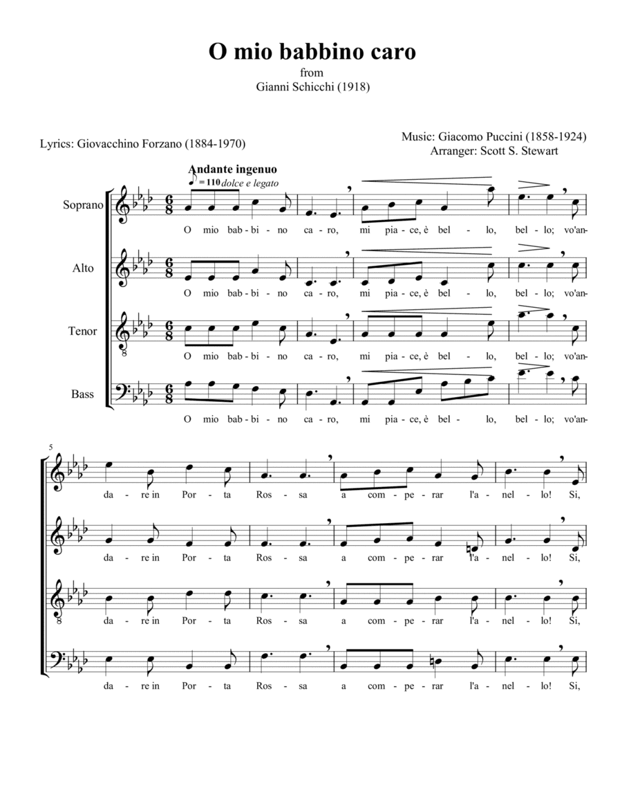 O mio babbino caro (Gianni Schicchi) (arr. Scott S. Stewart)