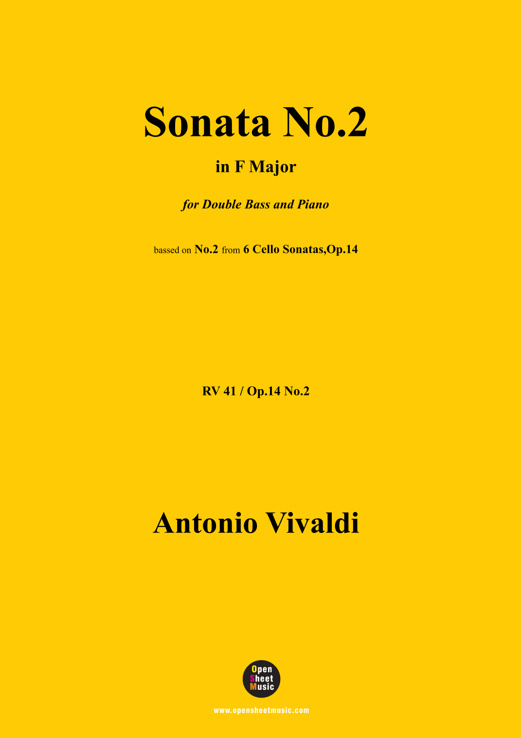 Vivaldi-Sonata No.2,in F Major,Op.14 No.2;RV 41 (arr. OSM Press)