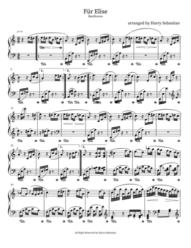 Fur Elise- Beethoven (arr. Harry Sebastian)